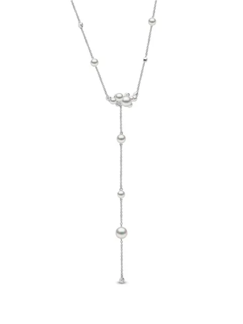 Yoko London 18kt white gold Trend freshwater pearl and diamond necklace