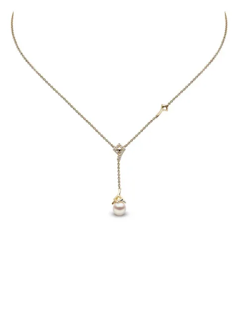 Yoko London 18kt yellow gold Trend freshwater pearl and diamond necklace