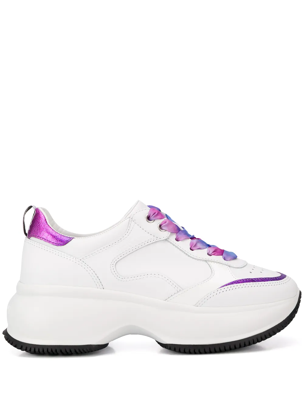 white lace platform sneakers