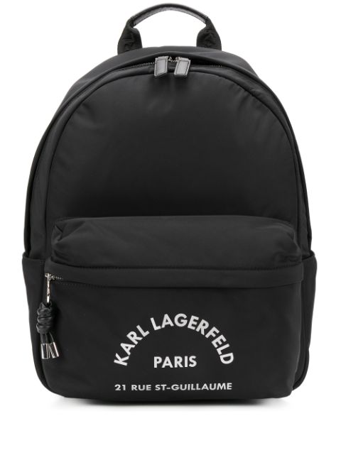 Karl Lagerfeld monogram-print Backpack - Black