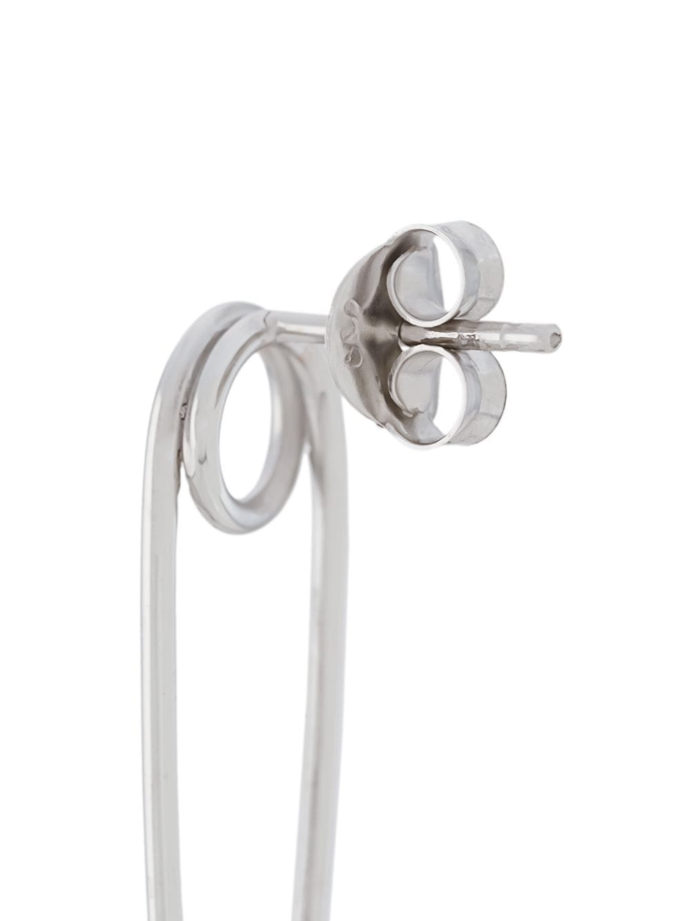  True Rocks Safety Pin Stud Earring - Silver 