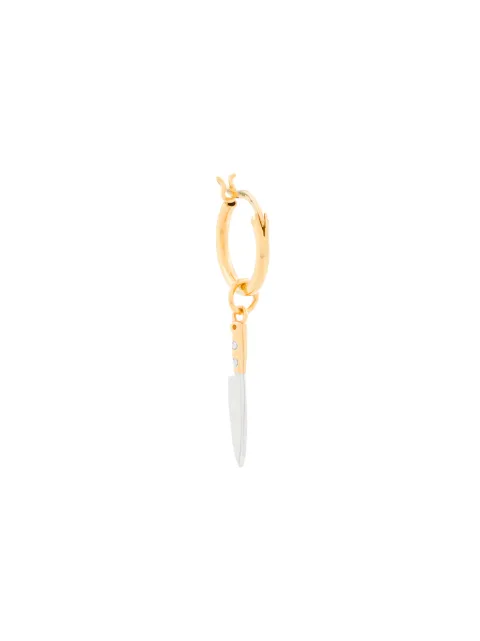 True Rocks two-tone knife hoop earring