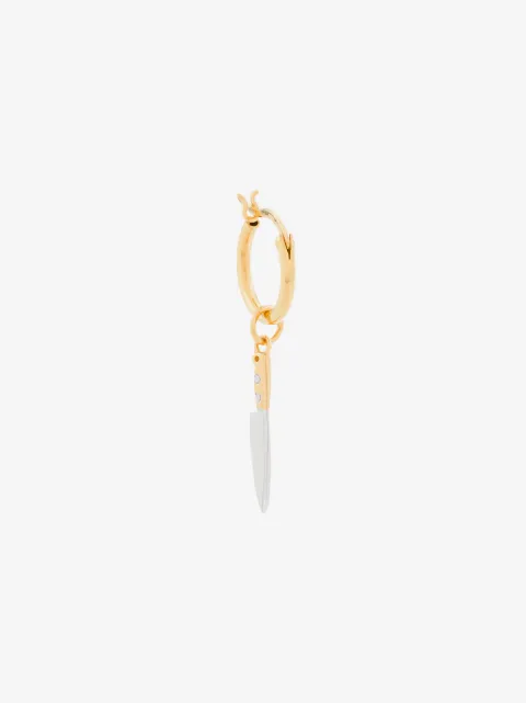 True Rocks two-tone knife hoop earring