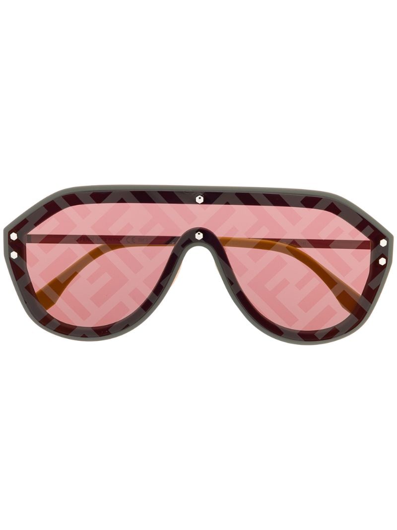 Fendi Monogram Lense Sunglasses In Grey