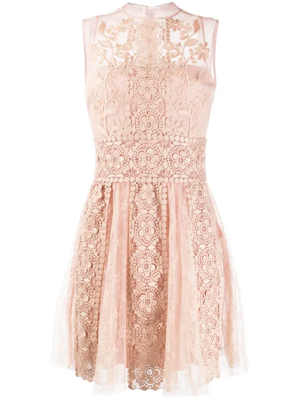 red valentino embroidered tulle dress
