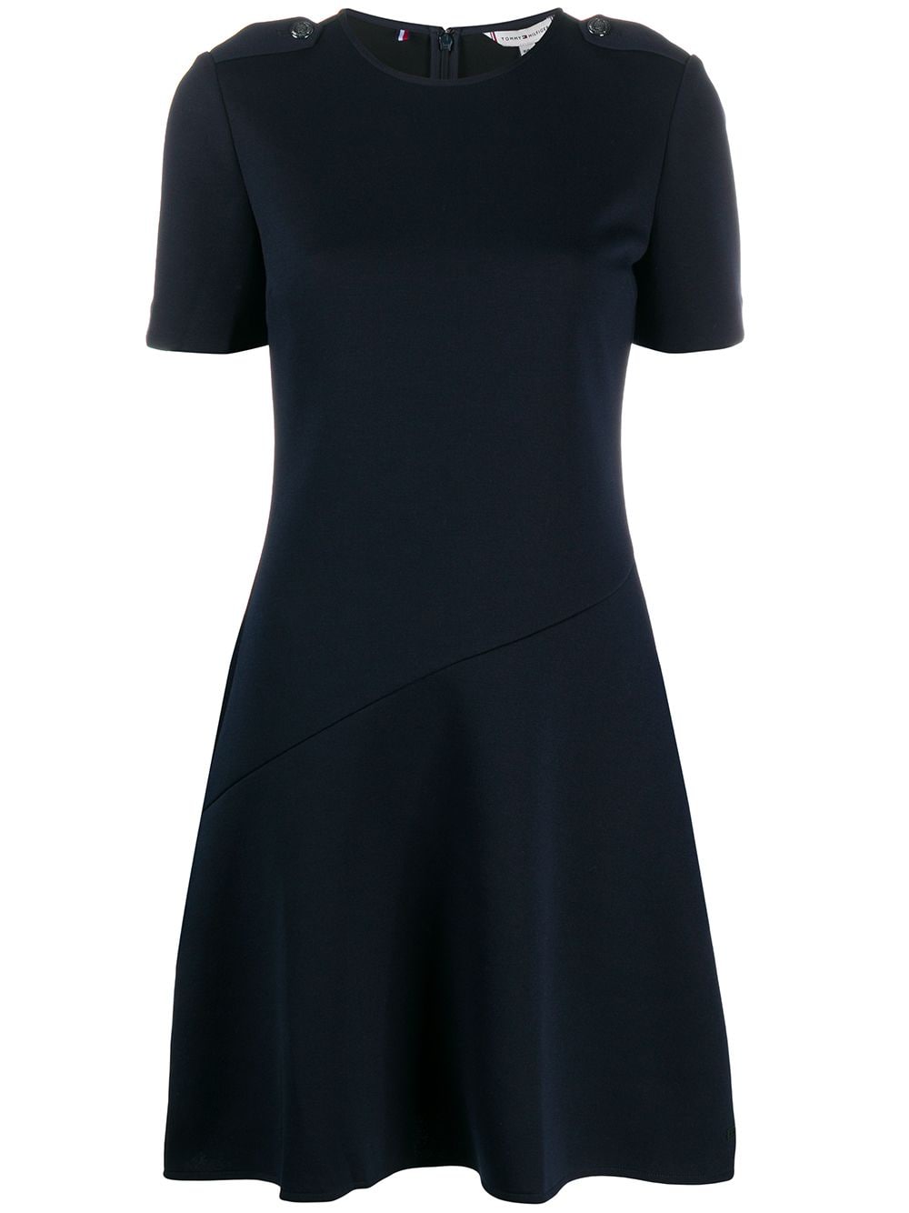 Tommy Hilfiger Button Tab Dress In Blue