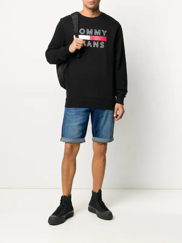 tommy jeans logo print sweatshirt