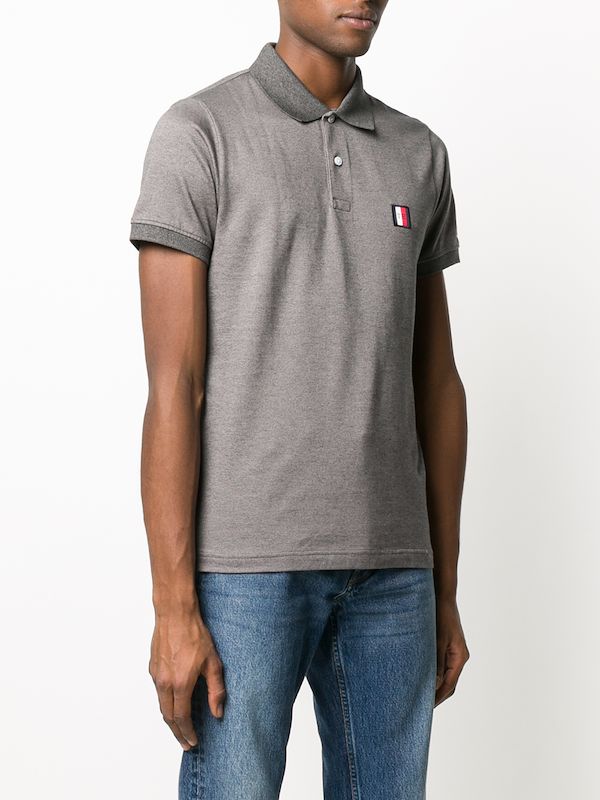 grey tommy hilfiger polo shirt