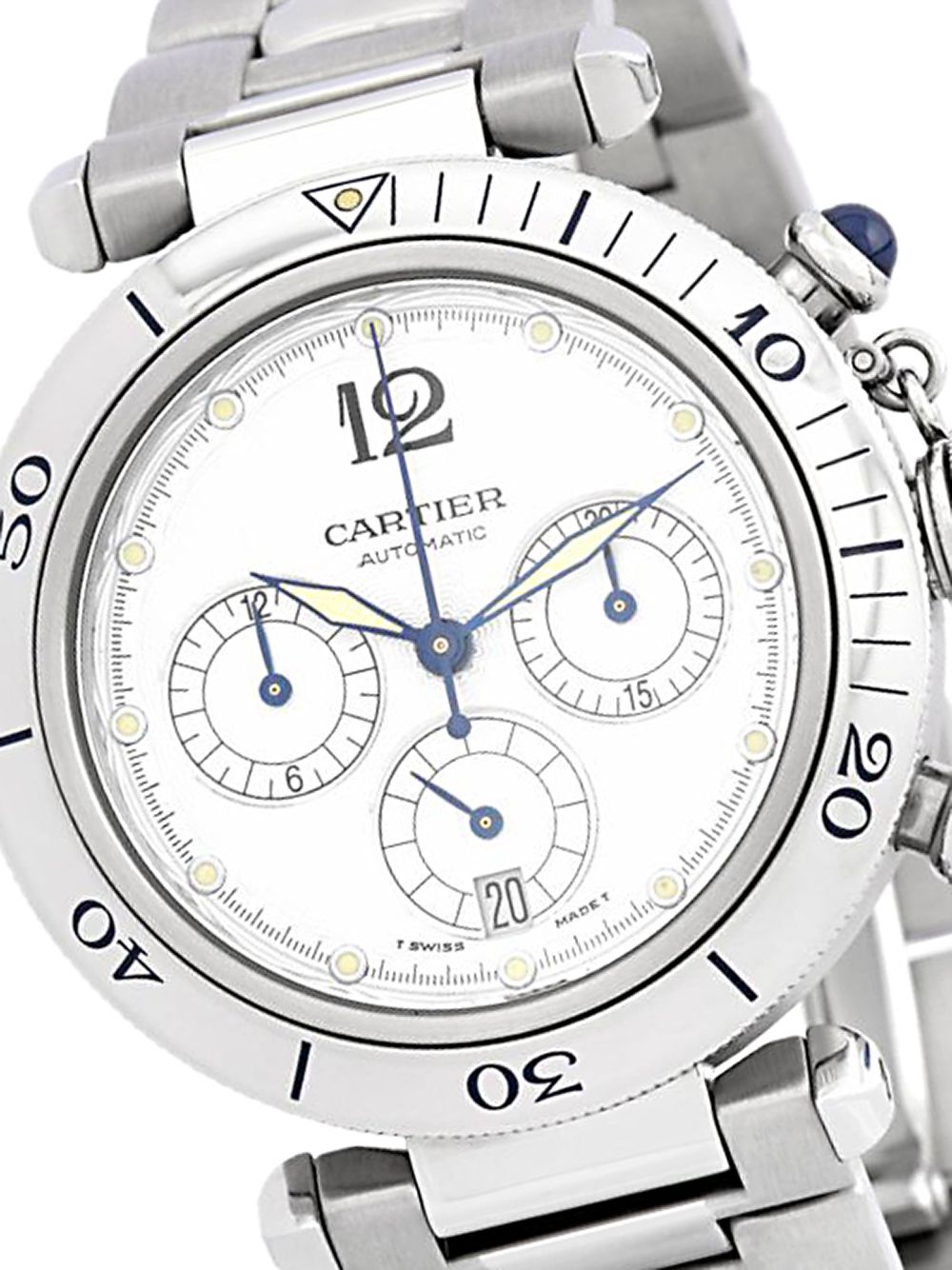 фото Cartier наручные часы pasha 36 мм 2000-го года