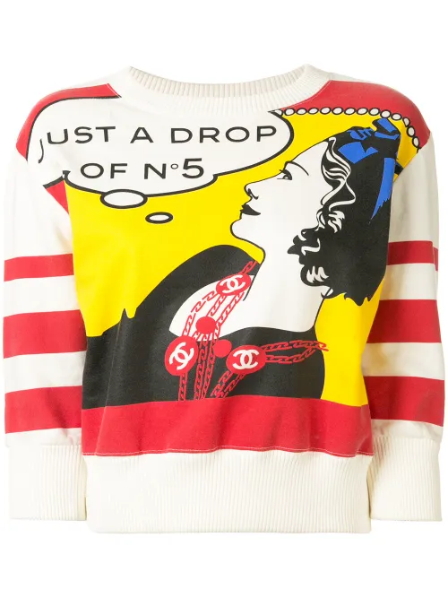 Sweat à imprimé graphique - CHANEL Pre-Owned - Modalova