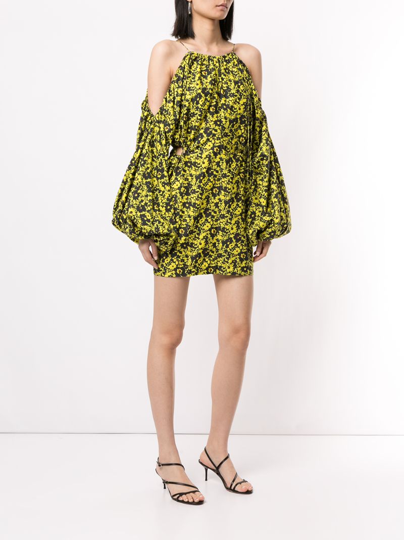 Shop Camilla And Marc Monet Floral Print Mini Dress In Yellow