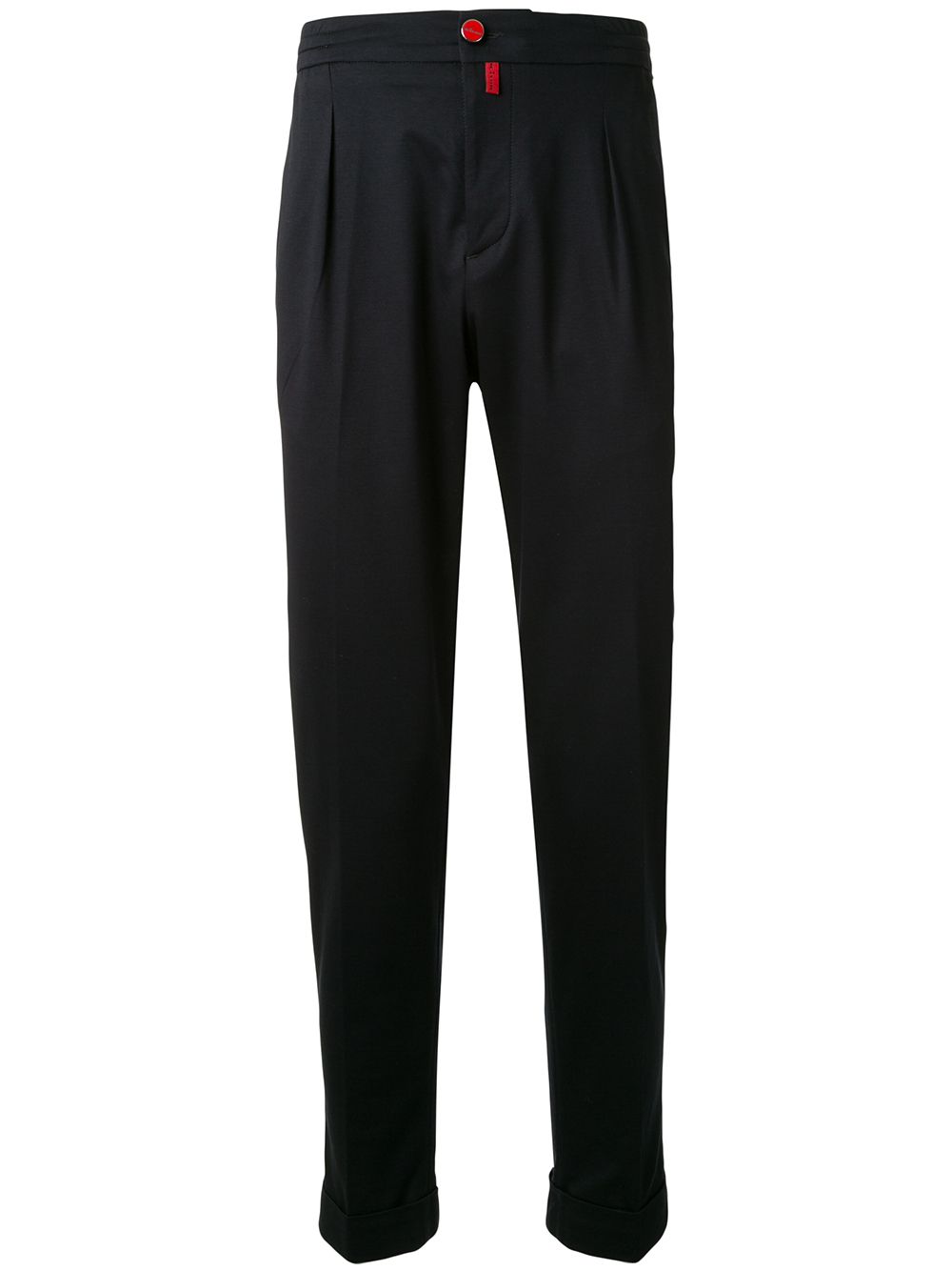 KITON ELASTICATED WAISTBAND TAPERED TROUSERS