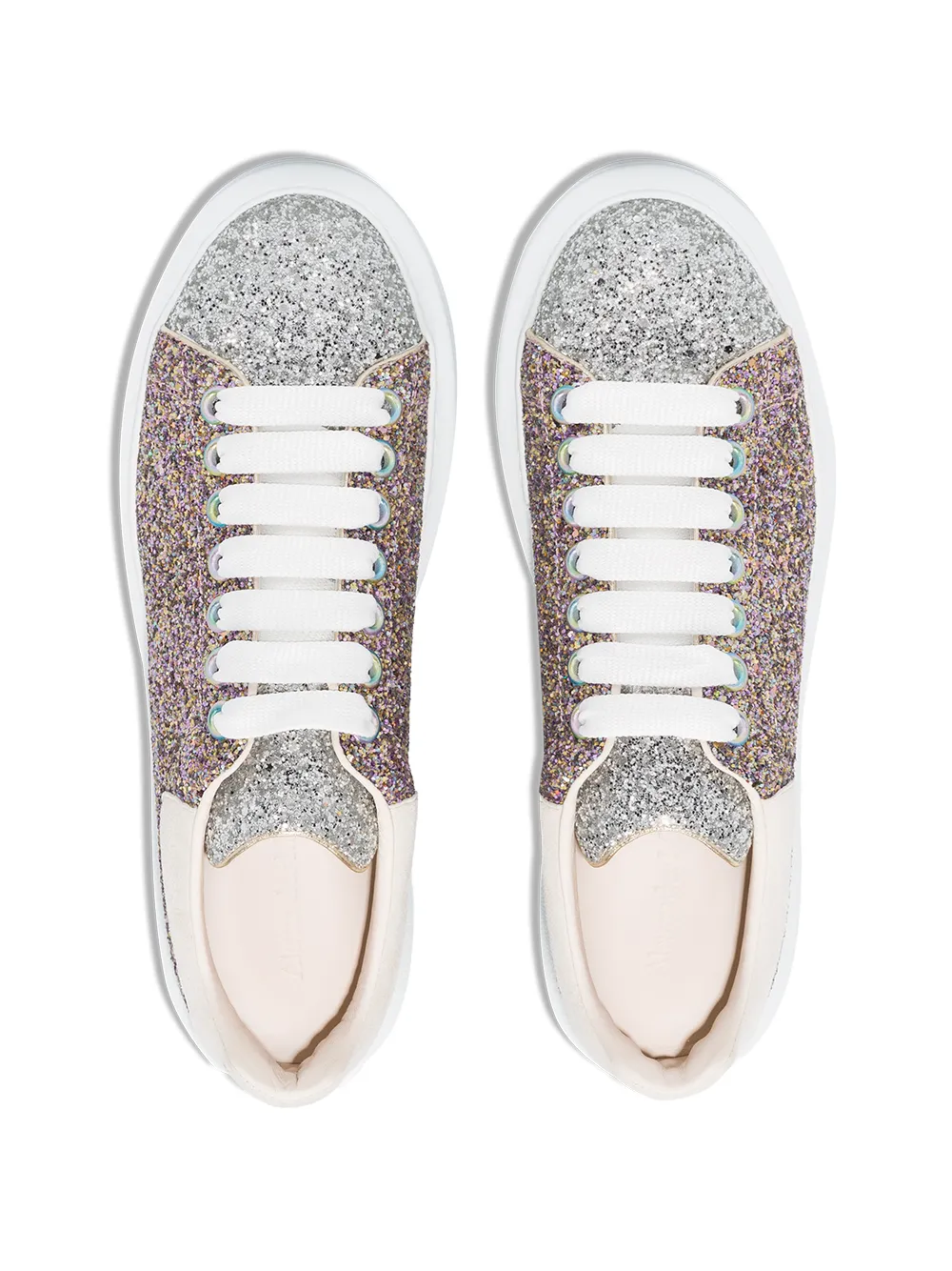 alexander mcqueen metallic trainers