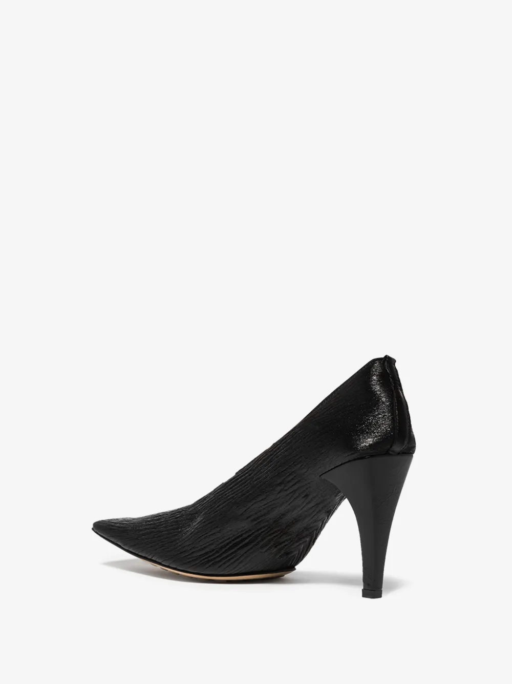 BOTTEGA VENETA BOTTEGA VENETA WOMENS BLACK 85 SQUARE LEATHER PUMPS,618782VBTC014834919