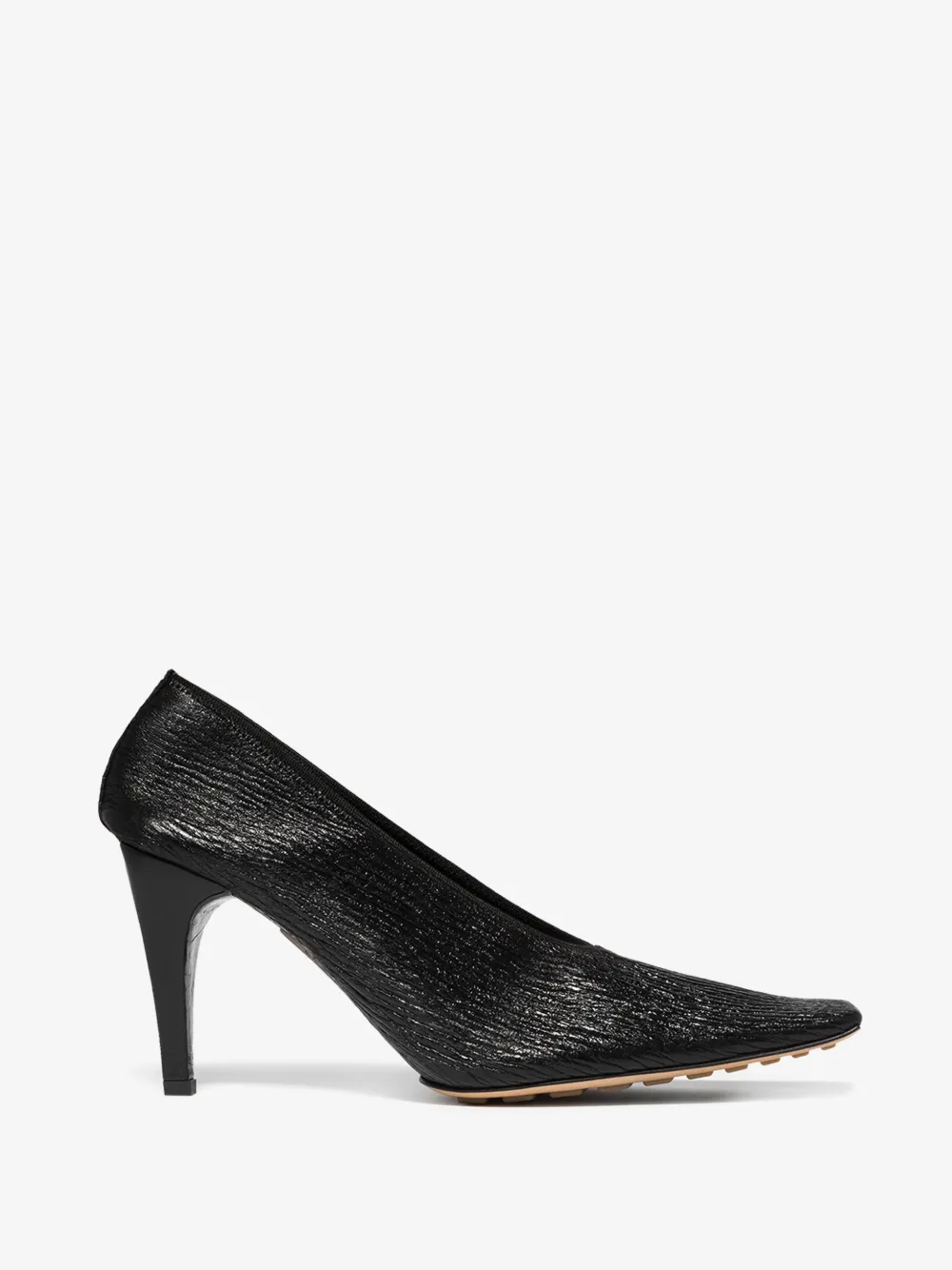 BOTTEGA VENETA BOTTEGA VENETA WOMENS BLACK 85 SQUARE LEATHER PUMPS,618782VBTC014834919