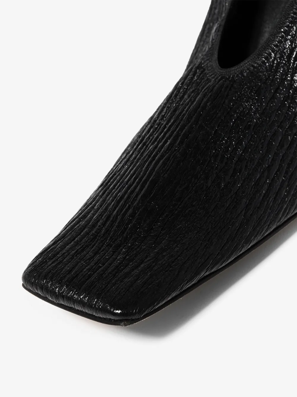 BOTTEGA VENETA BOTTEGA VENETA WOMENS BLACK 85 SQUARE LEATHER PUMPS,618782VBTC014834919