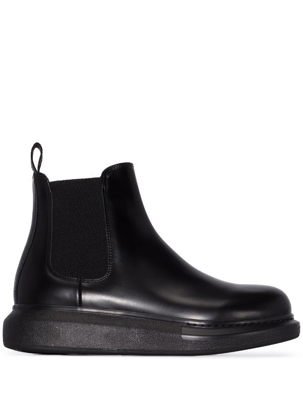 alexander mcqueen leather chelsea boots