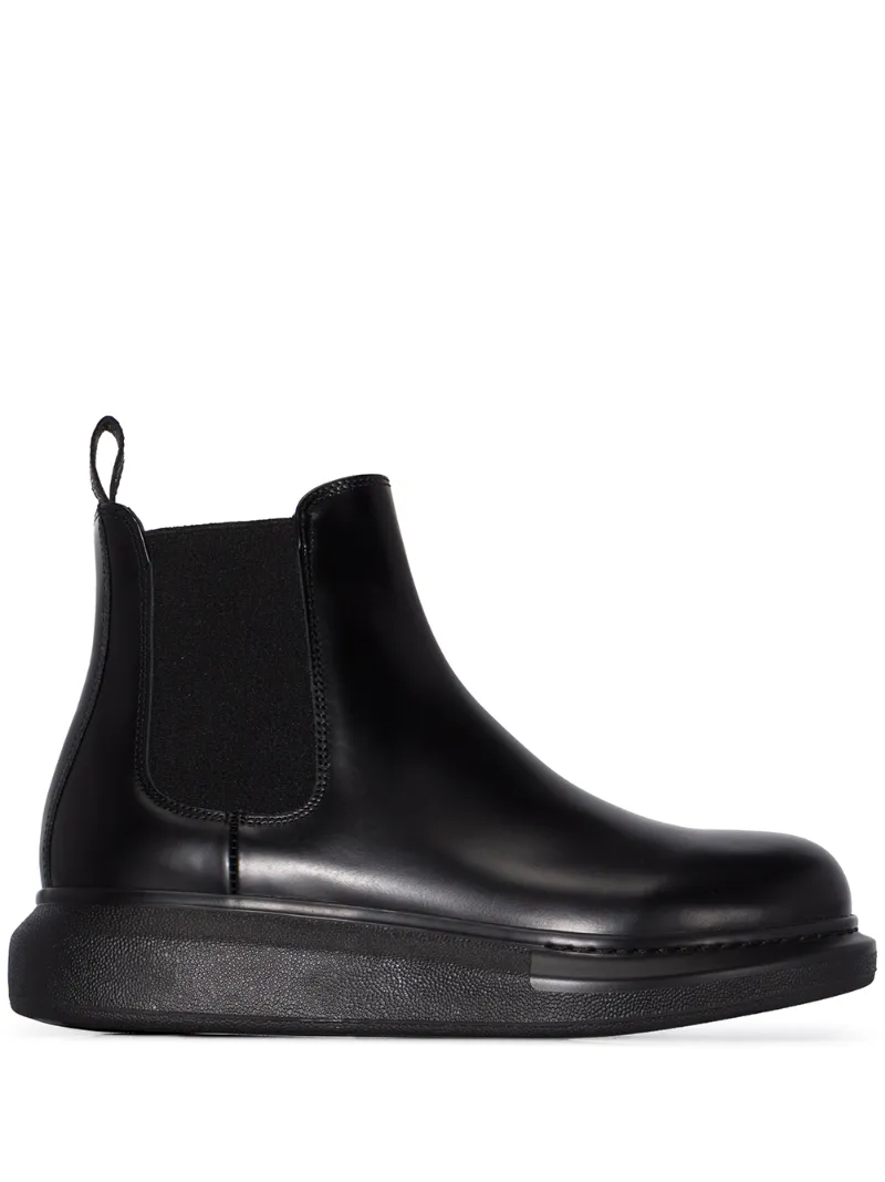 ALEXANDER MCQUEEN LEATHER CHELSEA BOOTS