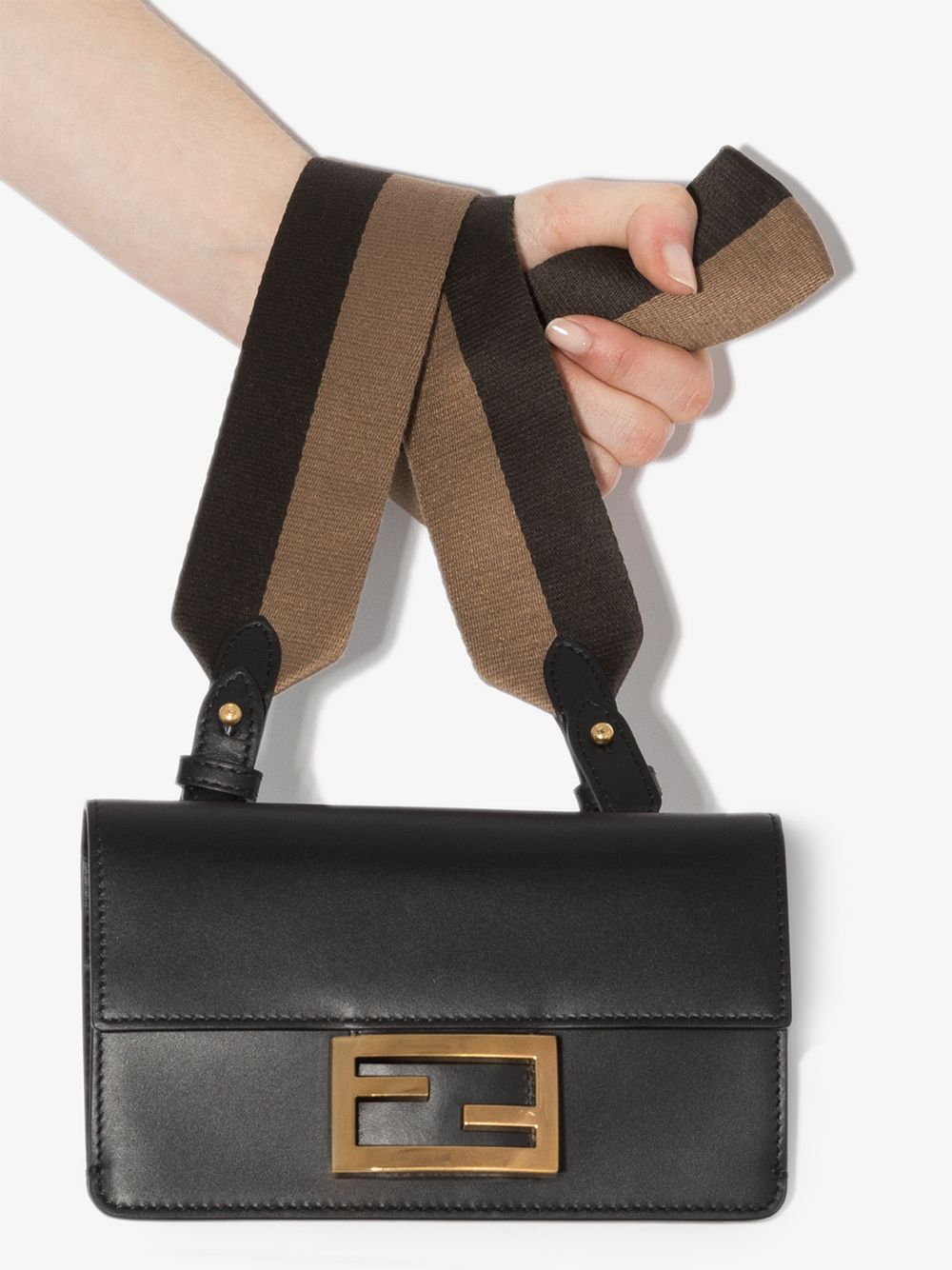 фото Fendi мини-сумка с отделкой web