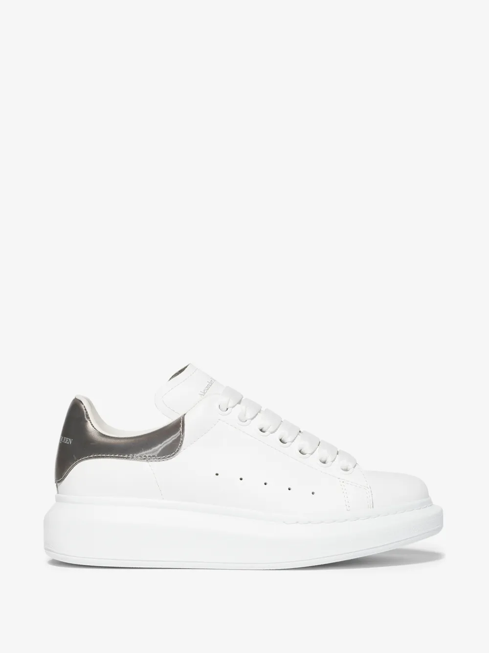 ALEXANDER MCQUEEN ALEXANDER MCQUEEN WHITE AND HOLOGRAPHIC OVERSIZED SNEAKERS,553770WHXMV14834985