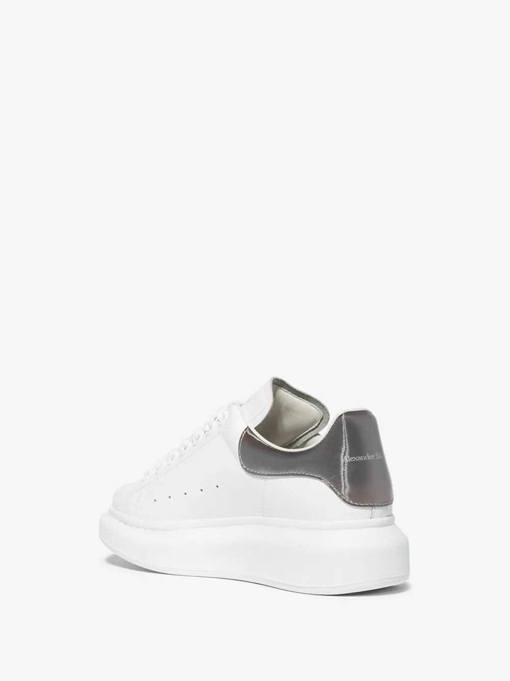 ALEXANDER MCQUEEN ALEXANDER MCQUEEN WHITE AND HOLOGRAPHIC OVERSIZED SNEAKERS,553770WHXMV14834985