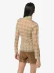 Fendi turtleneck sheer printed top
