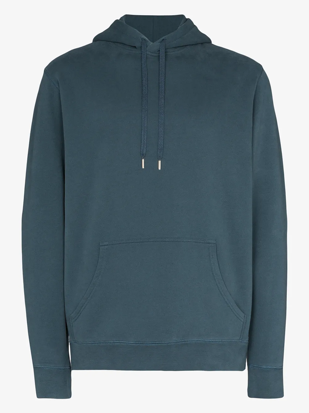 Sunspel Loopback Cotton Overhead Hoodie In Blau