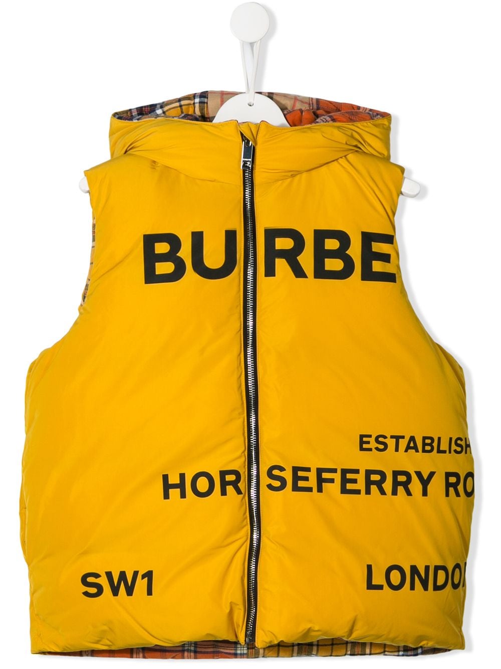 Burberry Teen Logo Print Gilet In Yellow