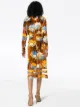 Fendi floral-print chenille midi dress