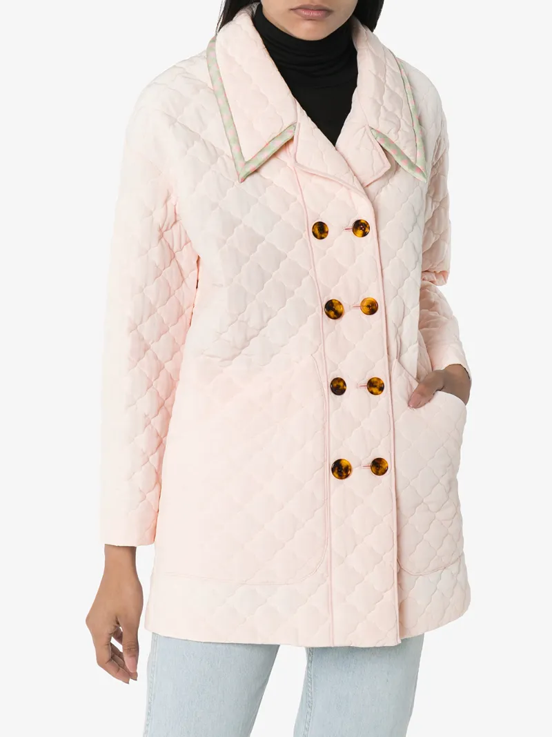 FENDI QUILTED DOUBLE-BREASTED COAT