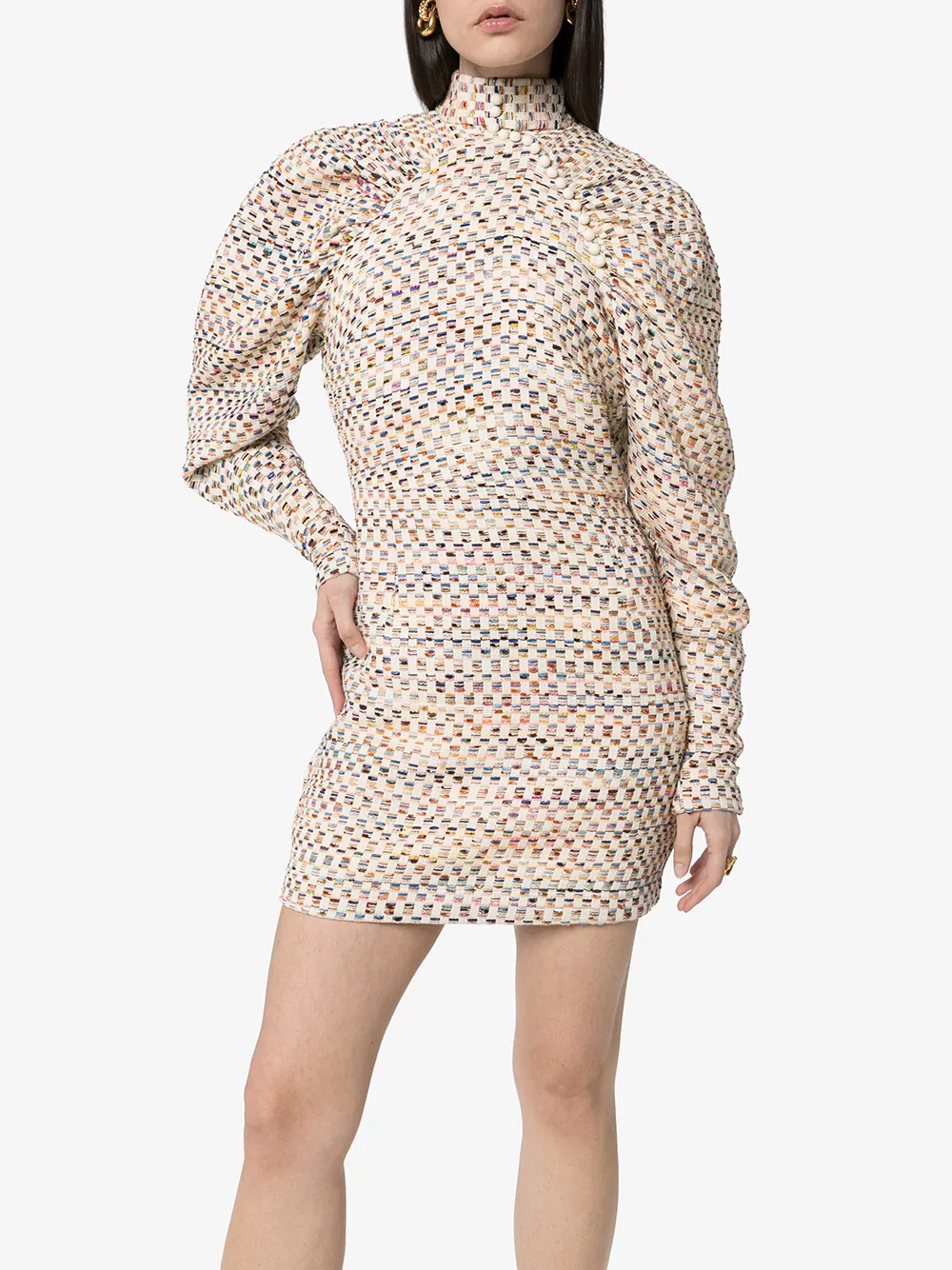 ROTATE BIRGER CHRISTENSEN Mini-jurk met pofmouwen Wit