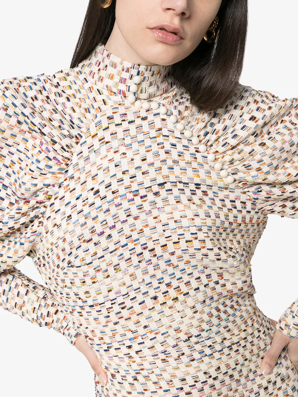 ROTATE BIRGER CHRISTENSEN Mini-jurk met pofmouwen Wit