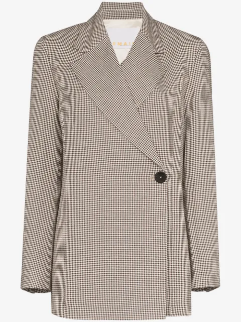REMAIN Viv checked double-breasted blazer