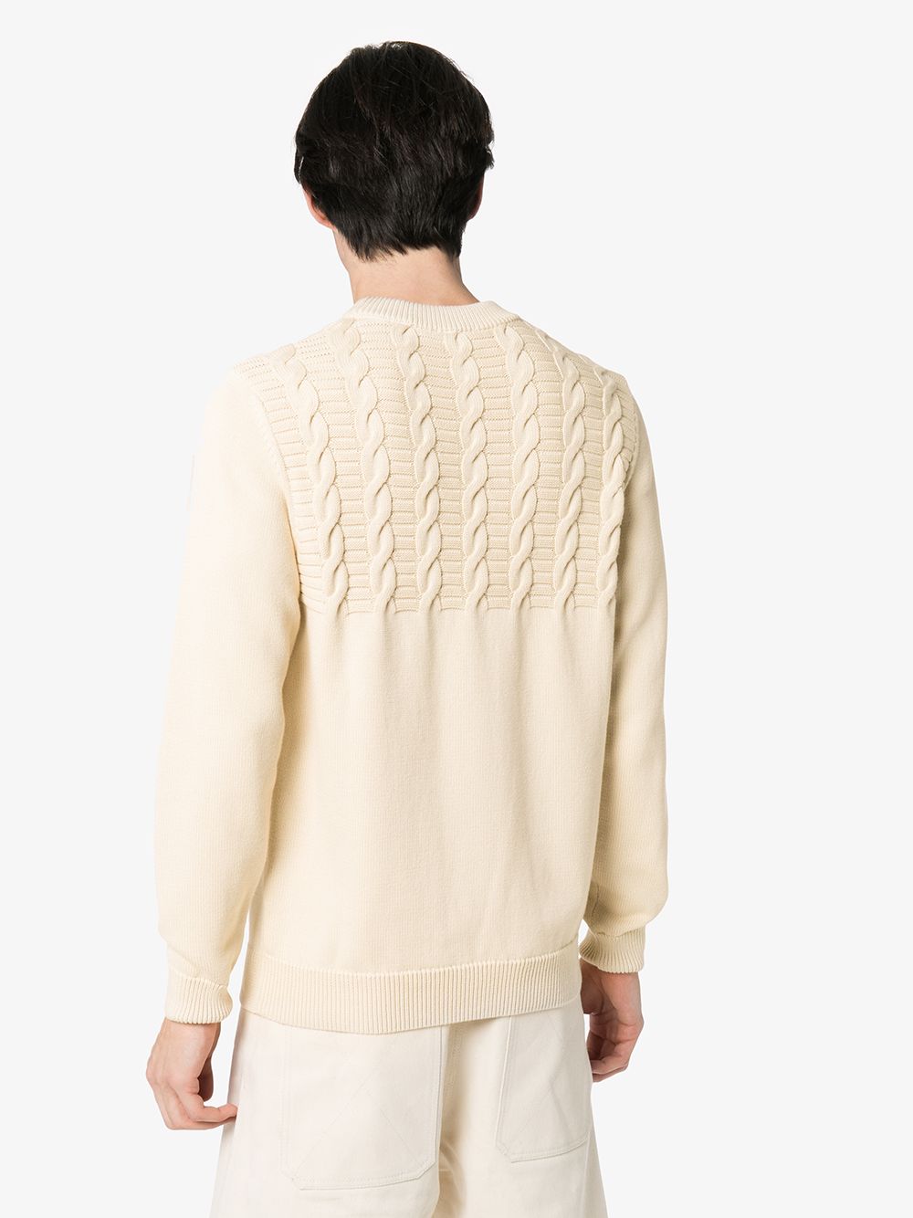 фото Sunspel свитер фактурной вязки с круглым вырезом