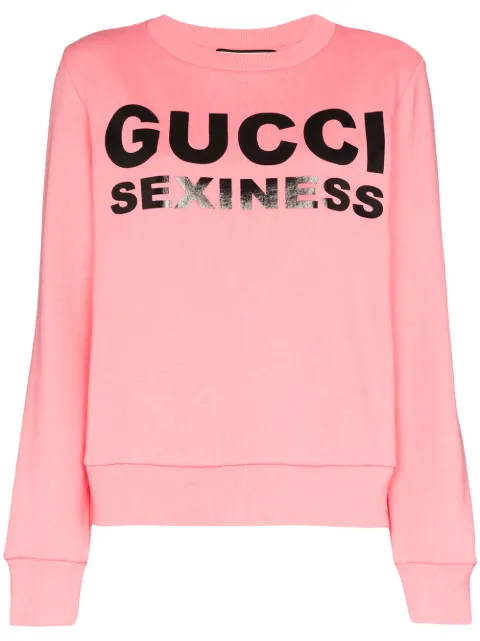 Gucci Sexiness Logo Print Sweatshirt Ss20 | Farfetch.Com