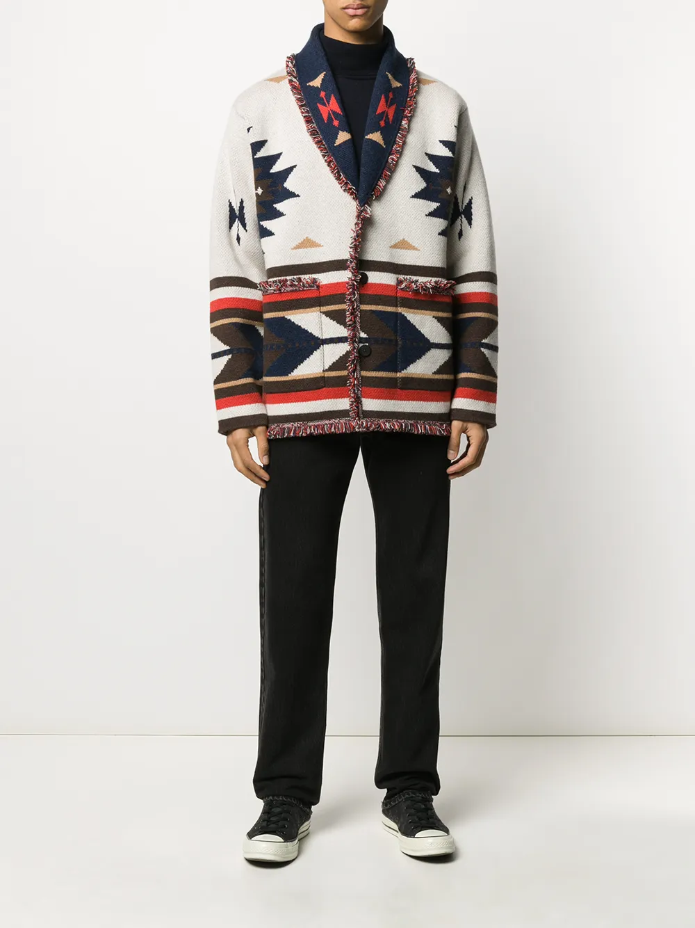 oversized aztec cardigan