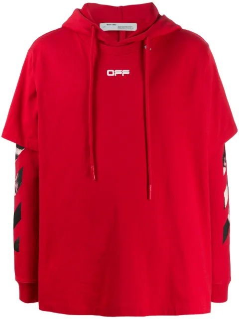 Off-White Caravaggio arrow double sleeve T-shirt