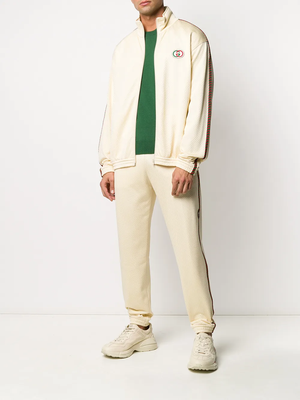 gucci 麻辫滚边运动夹克 in neutrals