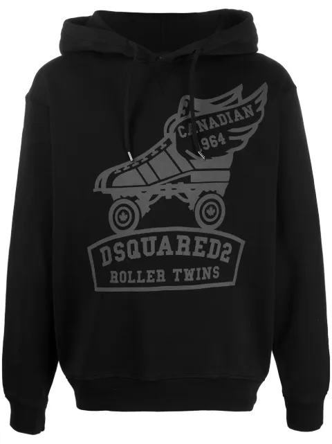 logo print hoodie