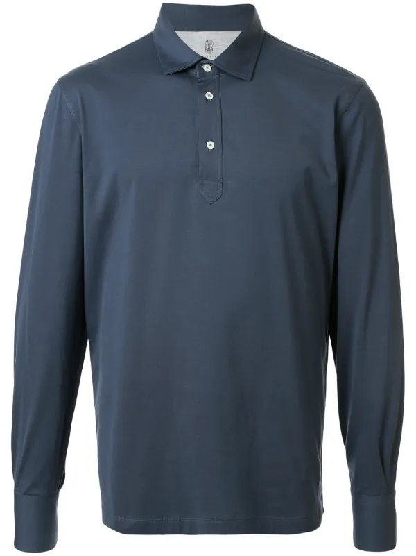 brunello cucinelli long sleeve polo