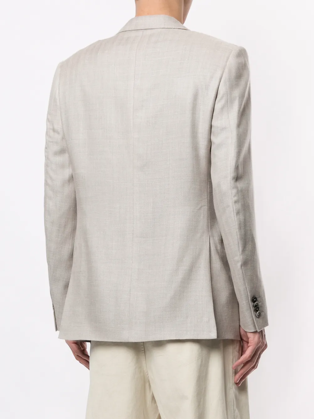 Zegna Blazer met enkele rij knopen Beige