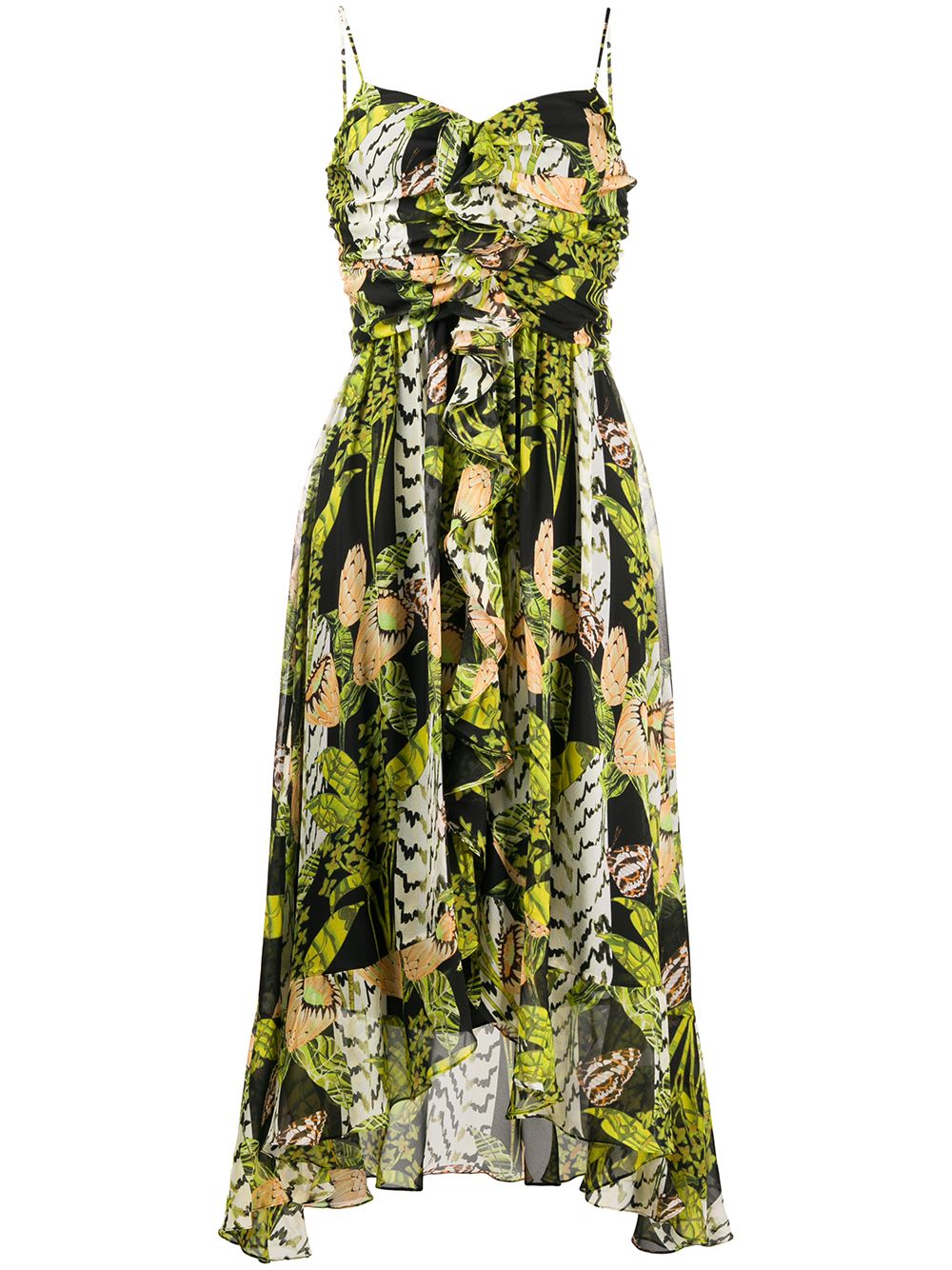 фото Temperley london платье миди с оборками и принтом
