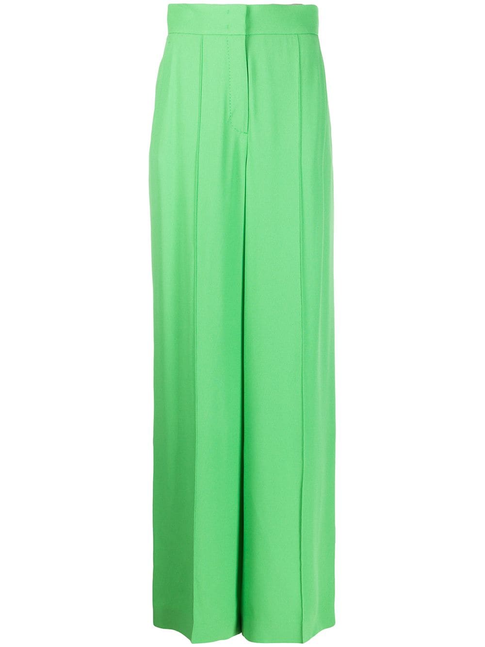 Shop Sara Battaglia High-rise Palazzo Pants In Green