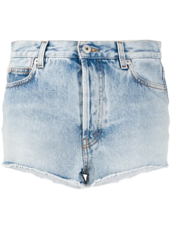 branded denim shorts