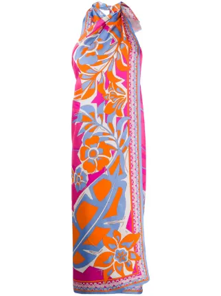 Emilio Pucci Bandana Style Print Midi Dress Ss20 Farfetch Emilio Pucci Bandana Style Print Midi