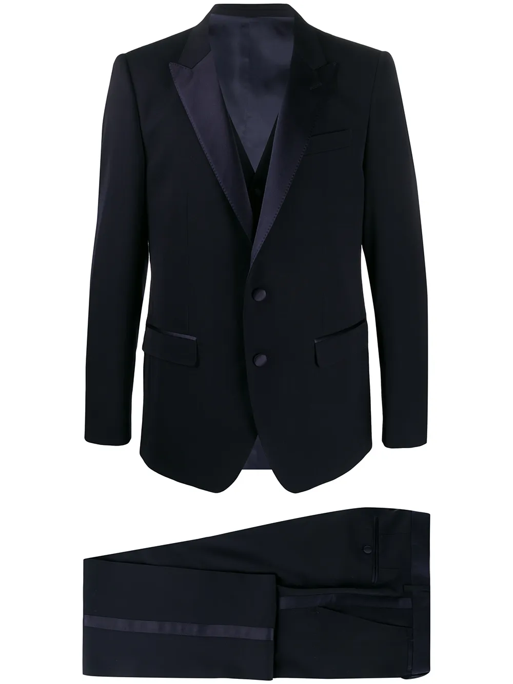 Martini-fit wool-silk tuxedo suit