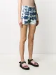 MSGM tie-dye print denim shorts