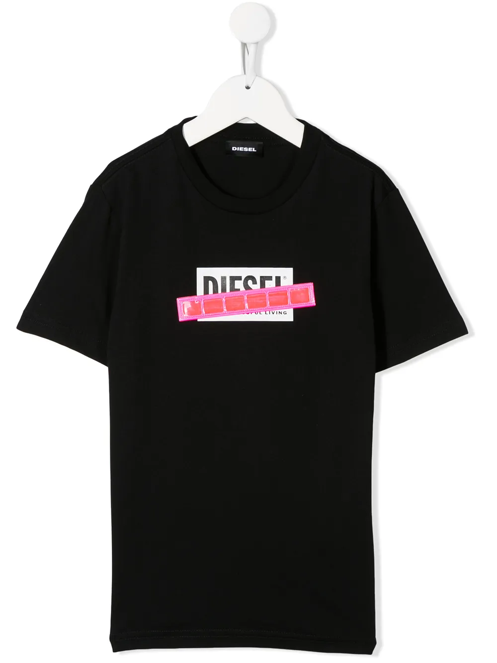 

Diesel Kids playera con logo estampado - Negro