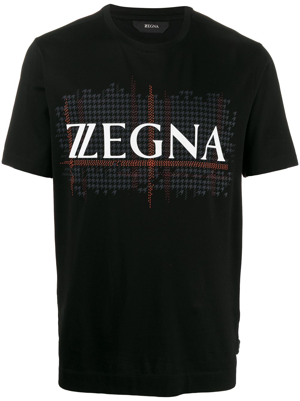 Z Zegna Logo Stamp T-shirt In Black