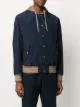 Eleventy two-tone hooded jacket